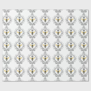 Papier Cadeau Reine des abeilles française VINTAGE MODERNE