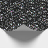 Papier Cadeau Reine des Coeurs Couronnes d'argent Tiaras noir en (Coin)