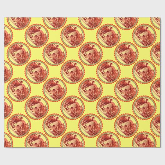 PAPIER CADEAU REINE DES HONEY BEES EN SKEP / BEEKEEPER (Plat)