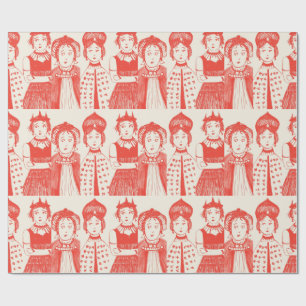 Papier cadeau Reine Rouge