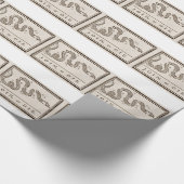 Papier Cadeau Rejoignez ou mourrez Benjamin Franklin Caricature (Coin)