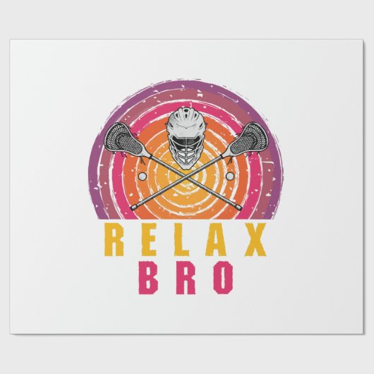 Papier Cadeau Relax Bro Lacrosse (Plat)