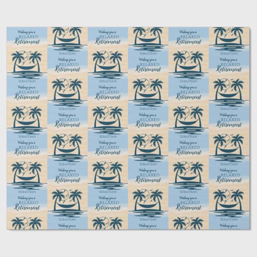 Papier Cadeau Relax Retirement Beach Hammock (Plat)