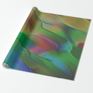 Papier Cadeau Reliefs avec prédominance de jaune et vert mat