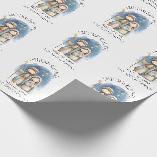 Papier Cadeau Religious Christmas Wrapping Paper - Nativity (Coin)