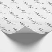 Papier Cadeau REMERCIEMENT MODERNE écriture calligraphiée à l'en (Coin)