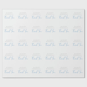 Papier Cadeau Remerciement Personnalisé Minimaliste Moderne
