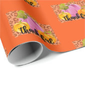 Papier Cadeau Remerciements Personnaliser d'automne Texte et cou (Coin rond)