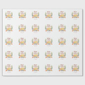 Papier Cadeau Remercions Fall Wreath Citrouille Thanksgiving (Plat)