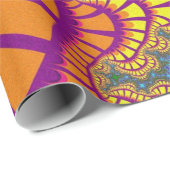 Papier Cadeau Remix arc-en-ciel orange (Coin rond)