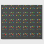 Papier Cadeau Remontée à pied des véhicules de chantier (Plat)