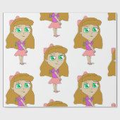 Papier Cadeau remonter chibi (Plat)