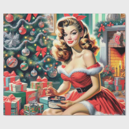 Papier Cadeau Remorque de Noël (Plat)