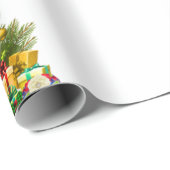 Papier Cadeau remorque flamingo père Noël (Coin rond)