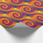Papier Cadeau Remous circulaire pourpre orange super (Coin)