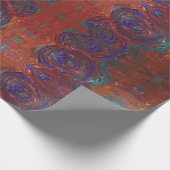 Papier Cadeau remous de cuivre de pourpre (Coin)