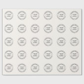 Papier Cadeau Remplacement de logo facile et texte modifiable |  (Plat)