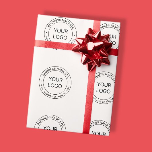 Papier Cadeau Remplacement de logo facile et texte modifiable | 