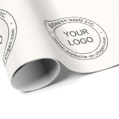Papier Cadeau Remplacement de logo facile & texte modifiable | B (Coin rond)
