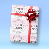 Papier Cadeau Remplacement de logo facile & Texte modifiable Ros