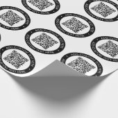 Papier Cadeau Remplacez par votre propre code QR ou image téléch (Coin)