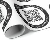 Papier Cadeau Remplacez par votre propre code QR téléchargé ou v (Coin rond)