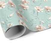 Papier Cadeau Renaissance florale (Coin rond)
