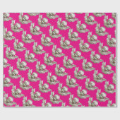Papier Cadeau RENAISSANCE FLORENTINE ANGEL Pink Fuchsia (Plat)