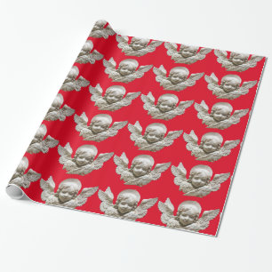 Papier Cadeau RENAISSANCE FLORENTINE ANGEL Rouge