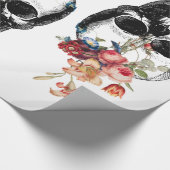 Papier Cadeau Renaissance - Les crânes fleurissent (Coin)
