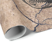 Papier Cadeau Renaissance - Les crânes fleurissent de la poussiè (Coin rond)