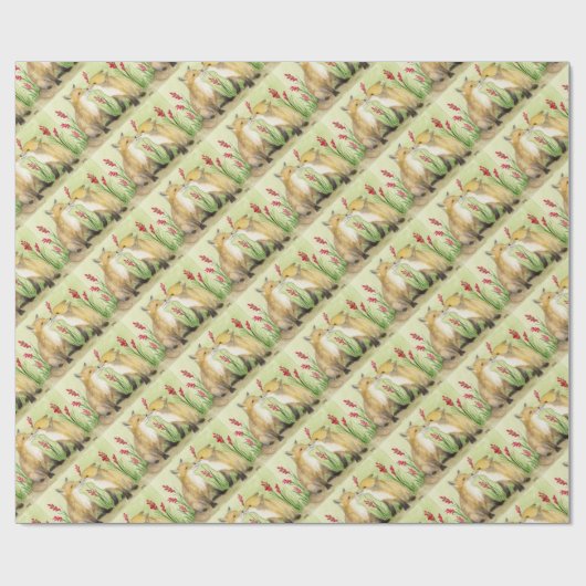 Papier Cadeau Renard (Plat)