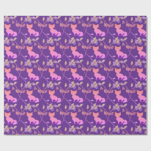 Papier Cadeau Renard Bébé Nuit Violette