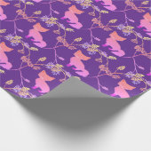 Papier Cadeau Renard Bébé Nuit Violette (Coin)