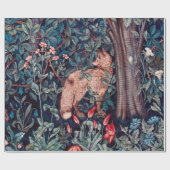 Papier Cadeau Renard dans la forêt, William Morris (Plat)