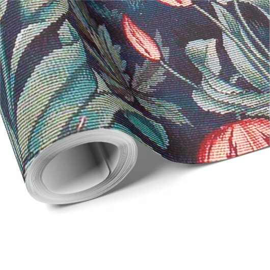 Papier Cadeau Renard dans la forêt, William Morris (Coin rond)