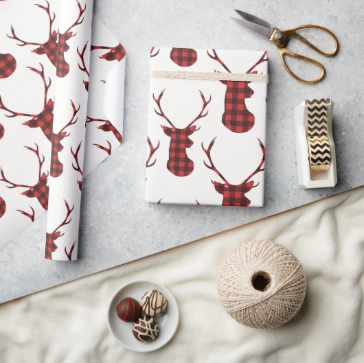 Papier Cadeau Renard de Buffalo Plaid (Artisanat)