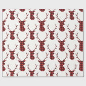 Papier Cadeau Renard de Buffalo Plaid (Plat)