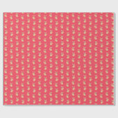 Papier Cadeau Renard de Fennec de la Saint-Valentin (Plat)