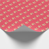 Papier Cadeau Renard de Fennec de la Saint-Valentin (Coin)