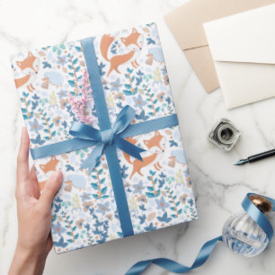 Papier Cadeau Renard des Bois Hiver