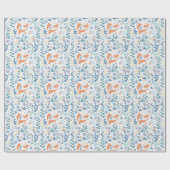 Papier Cadeau Renard des Bois Hiver (Plat)