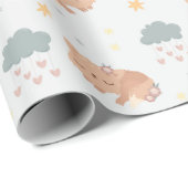 Papier Cadeau Renard dormant (Coin rond)