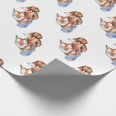 Papier Cadeau Renard en Chaussettes (Coin)