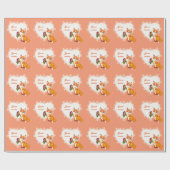 Papier Cadeau renard et papillon (Plat)