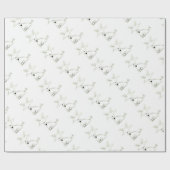 Papier Cadeau renard gribouillage noir blanc gris simple dessin (Plat)