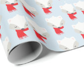 Papier Cadeau Renard hivernal (Coin rond)