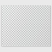 Papier Cadeau Renard hivernal noir et blanc (Plat)