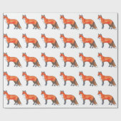 Papier Cadeau Renard rouge (Plat)