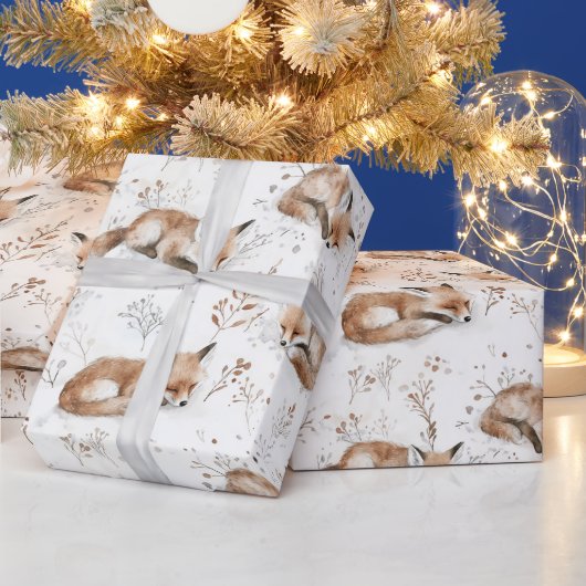 Papier Cadeau Renards Cozy Noël (Vacances)